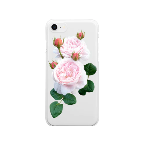 蕾のついたピンクの薔薇 Clear Smartphone Case