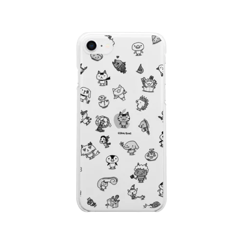 ちびギャラ集合チラシ 黒 Clear Smartphone Case
