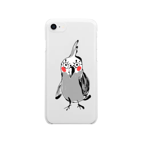 オカメインコのプーちゃん絵 Clear Smartphone Case