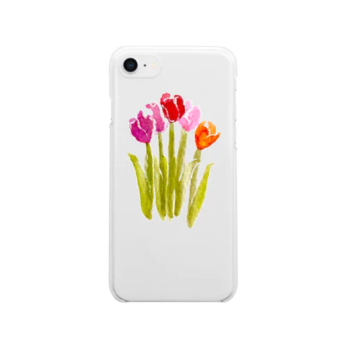 チューリップ（ピンク） Clear Smartphone Case
