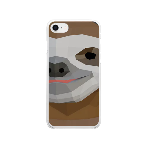 ナマケモノ Clear Smartphone Case