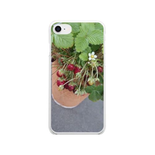 ワイルドストロベリー①(フラワー) Clear Smartphone Case