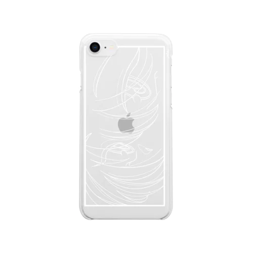 おめめ（白） Clear Smartphone Case