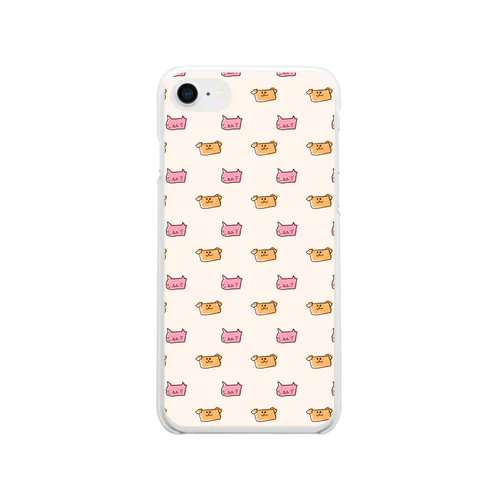 いぬとねこ Clear Smartphone Case