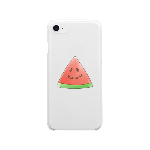 にっこりスイカ Clear Smartphone Case
