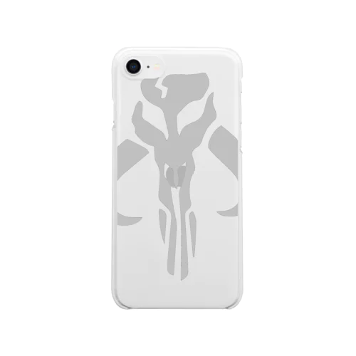 Emblem Front - Mando and Baby Y Back - Silver Clear Smartphone Case
