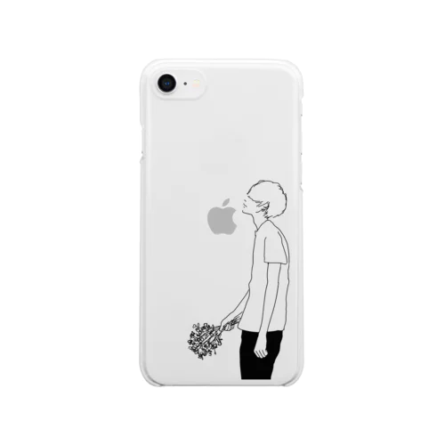 ドライフラワー Clear Smartphone Case