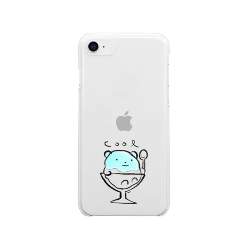 かき氷くま Clear Smartphone Case