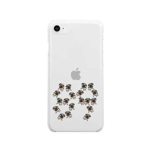 パグ文字89 グッズ Clear Smartphone Case