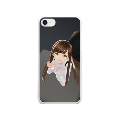 黒猫ナナちゃん   ゴロゴロバージョン Clear Smartphone Case