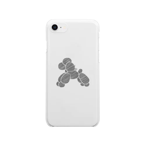 バルーン・トイプードル／グレー Clear Smartphone Case