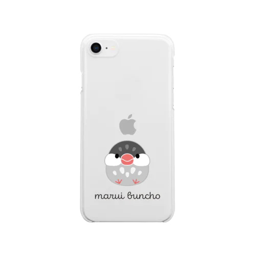 まるい文鳥　桜 Clear Smartphone Case