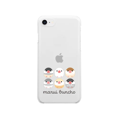 まるい文鳥　オールスターズ Clear Smartphone Case