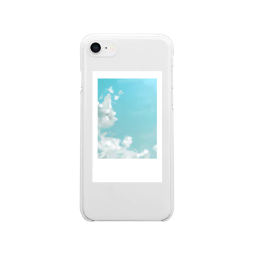 polaroid: blue sky Clear Smartphone Case