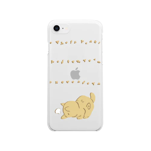 えさをげっとしたねこ（クリアタイプ） Clear Smartphone Case