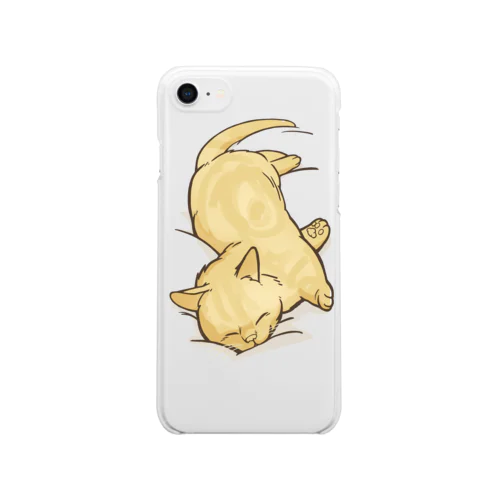 ねっころマンチカン Clear Smartphone Case