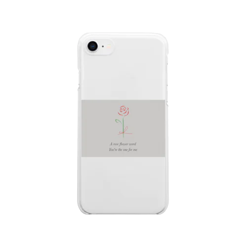 1輪の薔薇 Clear Smartphone Case