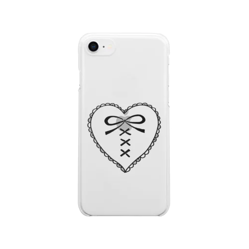 Tie in my heart  Black Clear Smartphone Case