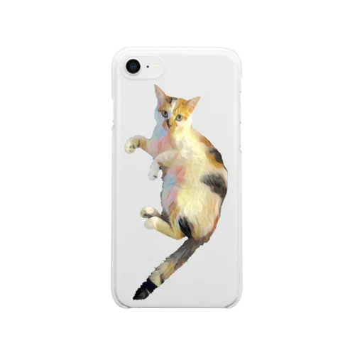 三毛猫みぃ絵画風 Clear Smartphone Case