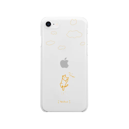 りんごに威嚇する猫2 （iPhoneSE第2世代専用） Clear Smartphone Case