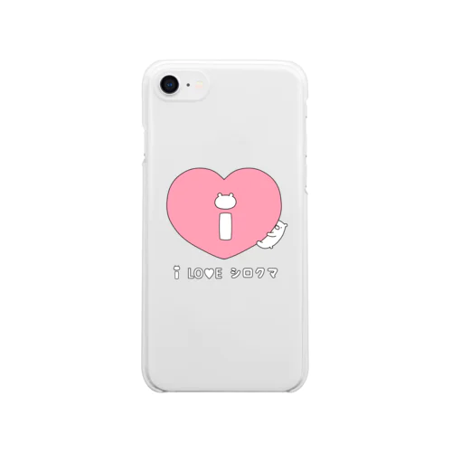 I　LO♡E　シロクマ Clear Smartphone Case