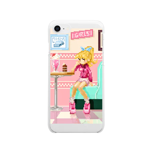 Waiting girl in the Cafe 80's Clear Smartphone Case