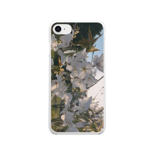 夕暮れ時の桜 Clear Smartphone Case