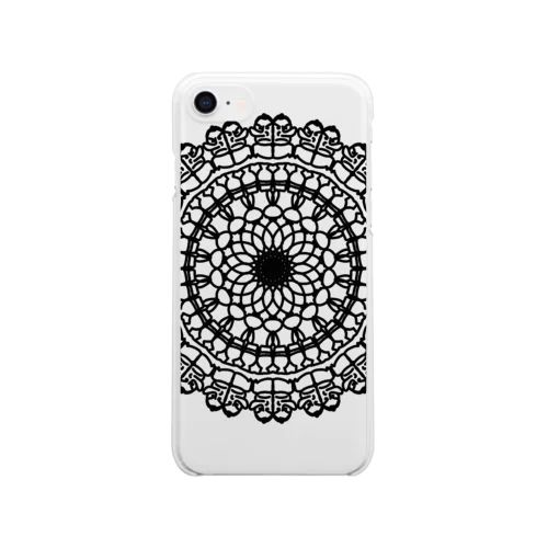 フラワーオブ大天狗(黒) Clear Smartphone Case