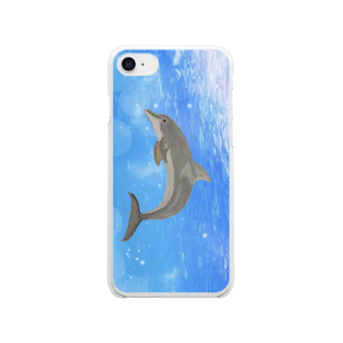 ⭐️バンドウイルカです🐬❣️ Clear Smartphone Case