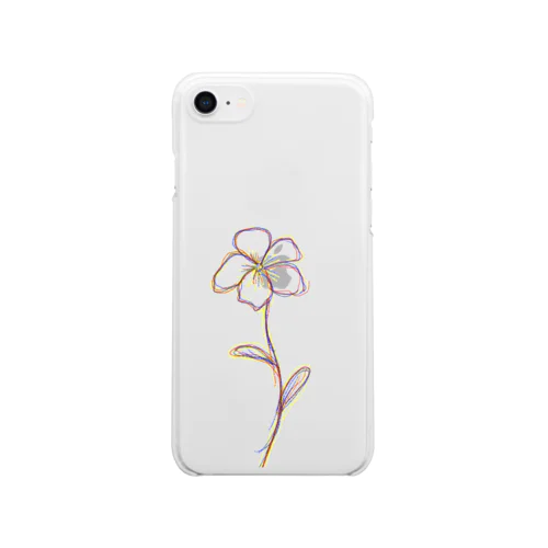 3色の花 Clear Smartphone Case