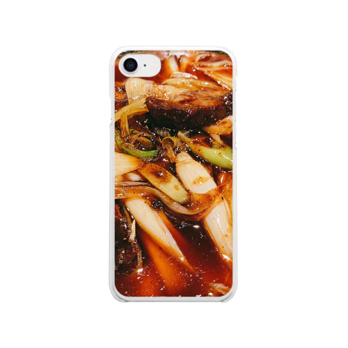 美味いネギの辛いラーメン Clear Smartphone Case