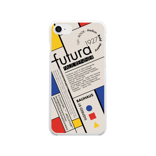 futura typography design Clear Smartphone Case