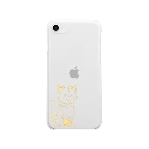 狛猫ジパニャン Clear Smartphone Case