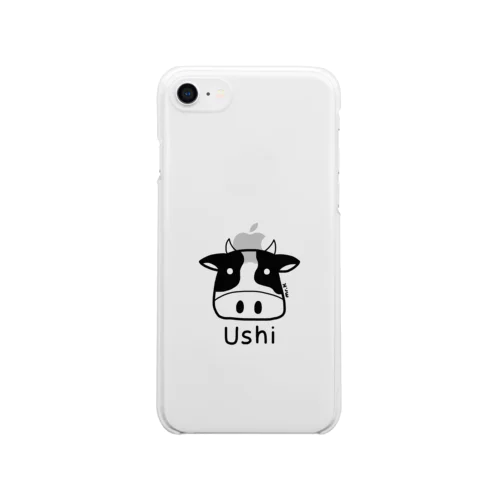 Ushi (牛) 黒デザイン Clear Smartphone Case