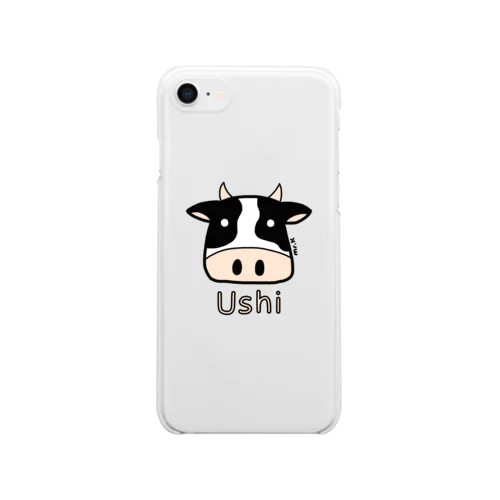 Ushi (牛) 色デザイン Clear Smartphone Case