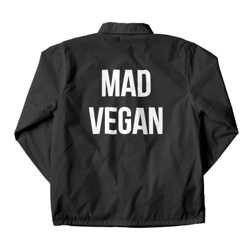 mad vegan（白文字） コーチジャケット