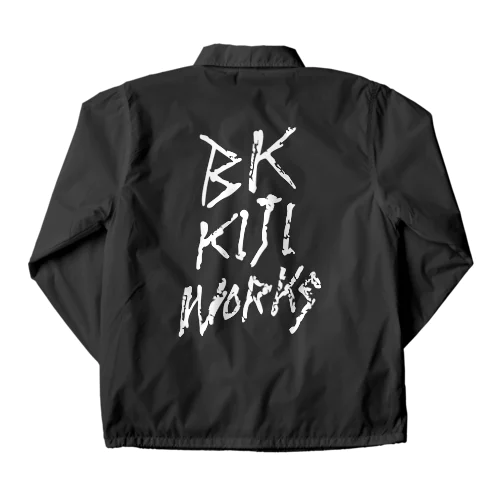 BK KIJI WORKS-wht logo コーチジャケット