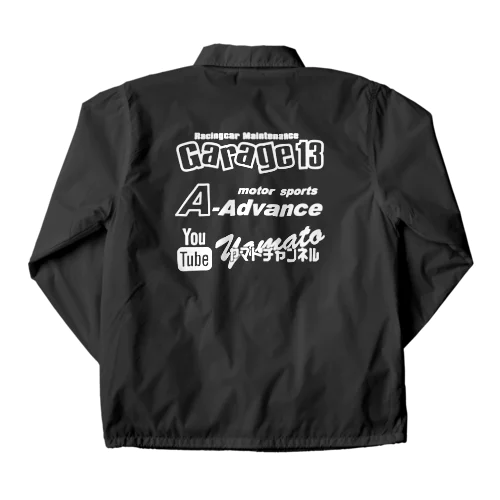 Garage13_”13”ロゴブラック Coach Jacket