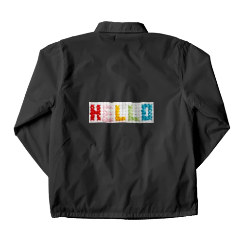 クロスステッチ・HELLO(カラフル)Tシャツ・グッズシリーズ コーチジャケット