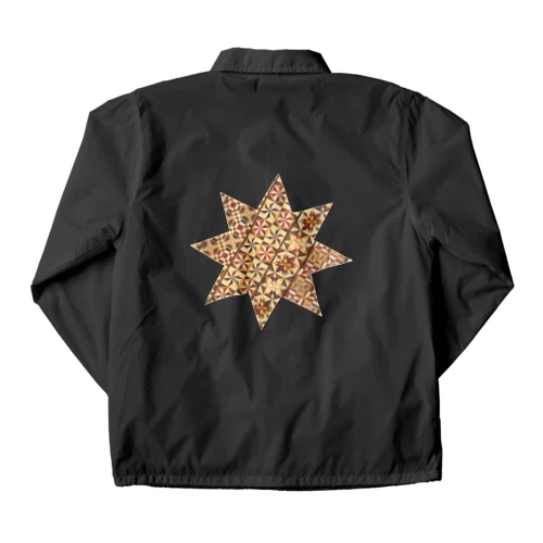 寄木　八芒星 ダビデの星 八角星、八線星、 星型八角形、ヘキサグラム  　縁起の良い神聖な図形  Coach Jacket