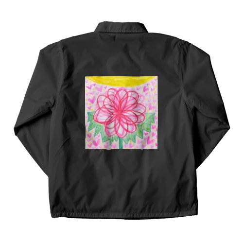 水彩のハート＆薔薇 Coach Jacket