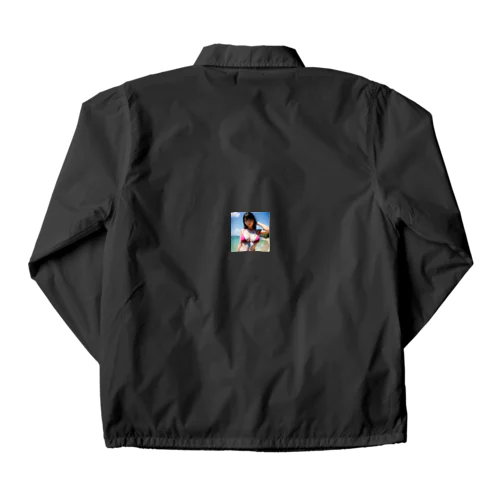 夏のビーチのハイビスカスちゃん Coach Jacket