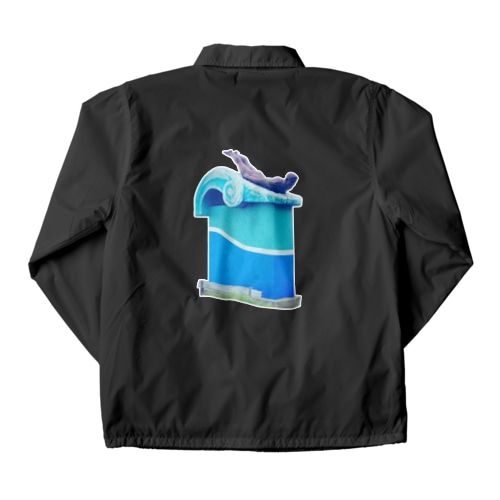 湯野浜「波乗り発祥の浜」像 Coach Jacket