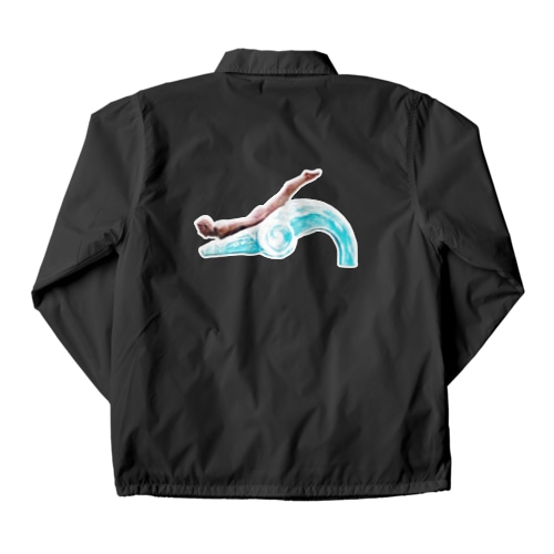 湯野浜「波乗り発祥の浜」像-横- Coach Jacket