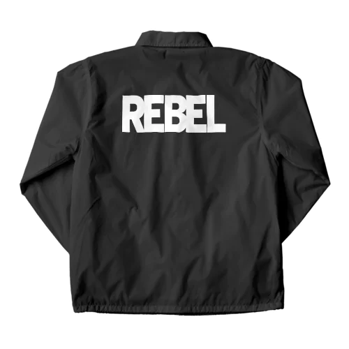 REBEL WHITE LOGO コーチジャケット