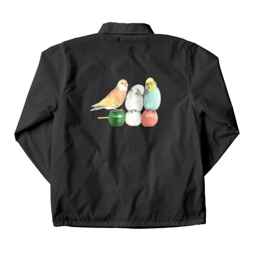 インコと三色団子（いきもの×たべものシリーズ） Coach Jacket