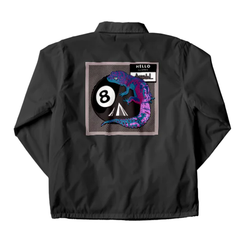 両面プリント 8BALL lizard Coach Jacket