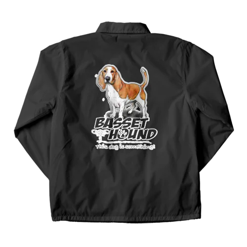 バセットハウンド 前後イラスト プリント Coach Jacket