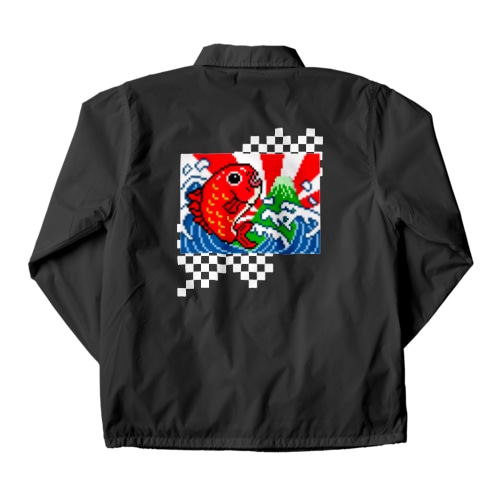 ドット絵の大漁旗 Coach Jacket