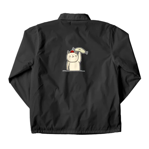 ピザ屋さんねこ Coach Jacket